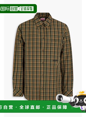1h可退 潮奢 kenzo 高田贤三 男士 格纹棉质衬衫 FD55CH4089LP50K
