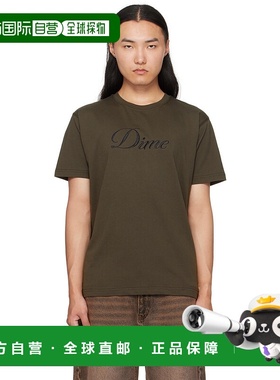 1h可退 潮奢 Dime 男士 黑色 Cursive T 恤 DIMEFA2574BLK