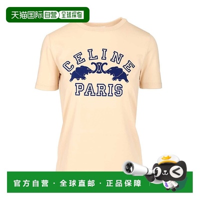 CELINE 女士T恤 RX0E3671QGDI7 AW2025 浅棕色短袖T-shirts