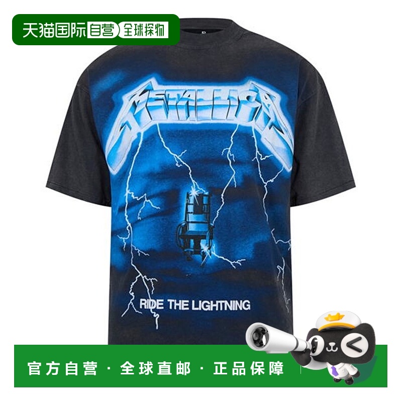 1h可退 潮奢 Represent 男士 Rep Centre Metallica 闪电印花T恤