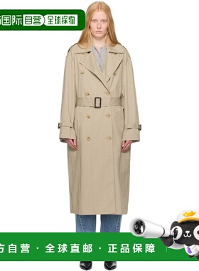 1h可退 潮奢 TOTÊME 女士 卡其色 Crisp Summer 风衣 252WRO0197F