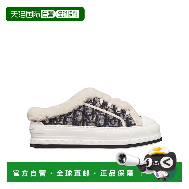 1h可退 DIOR 女士运动鞋 KCK498OCHS56B SS2025 白色 圆头低帮休
