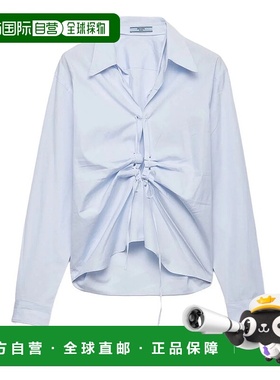 PRADA 女士衬衫 P481I1650F0M10ATRO AW2025 蓝色 Prada Shirt Cl