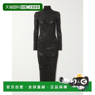 真丝混纺提花针织中长连衣裙 1h可退 女士 Alaia AA9R2797K1 潮奢