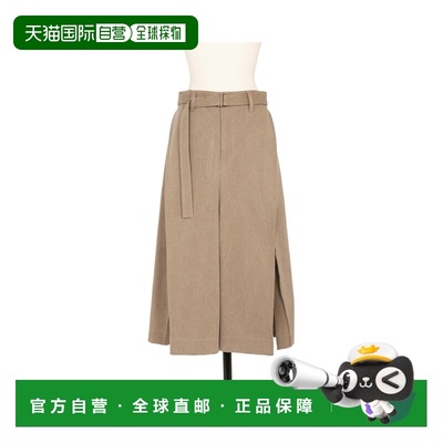 SACAI 女士半身裙 2507719651 SS2025 卡其色牛仔混纺裙 a字裙