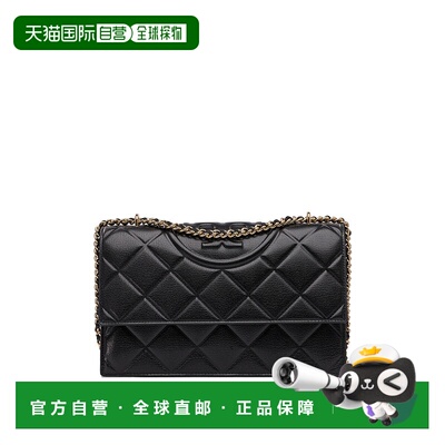 TORY BURCH 女士斜挎包 164799001 AW2025 黑色 FLEMING 链条单肩