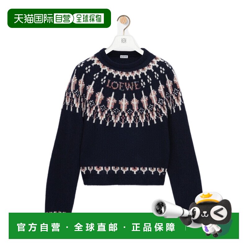 LOEWE 女士针织衫 S359Y14KIB4746 SS2026 花色 圆领长袖毛衣