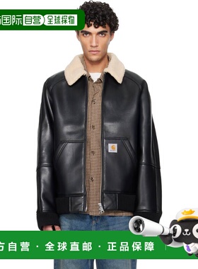 1h可退 潮奢 CARHARTT WIP 男士 黑色 Shepton 合成皮革夹克 I035