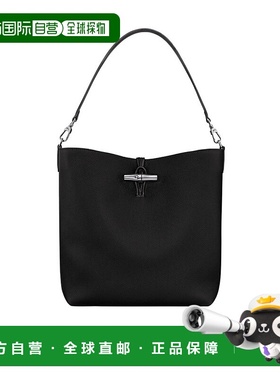 LONGCHAMP 女士单肩包 10315HFP001 AW2025 黑色 Le Roseau M 流