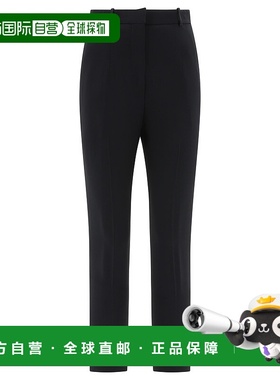 ALEXANDER MCQUEEN 女士休闲裤直筒裤 585118QEAAA1000 AW2024