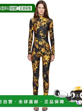 1h可退 潮奢 versace 范思哲 女士 黑色 & 金色 Barocco Porcelai