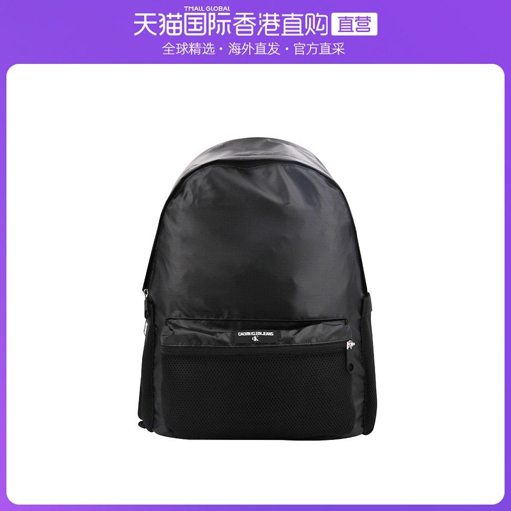 香港直邮Calvin Klein男士黑色双肩背包大容量休闲尼龙背包K50K50