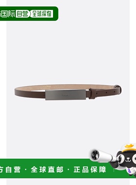 1h可退 潮奢 MaxMara 麦斯玛拉 女士 Newplate 细款光滑皮革皮带