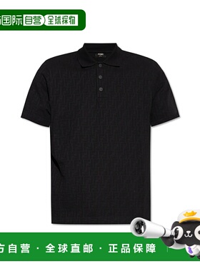 FENDI 男士POLO衫 FAF717AR5GF0GME AW2025 黑色 POLO IN JACQUAR