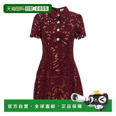 SELF-PORTRAIT 女士连衣裙 PF26111SA AW2026 红色 burgundy lace