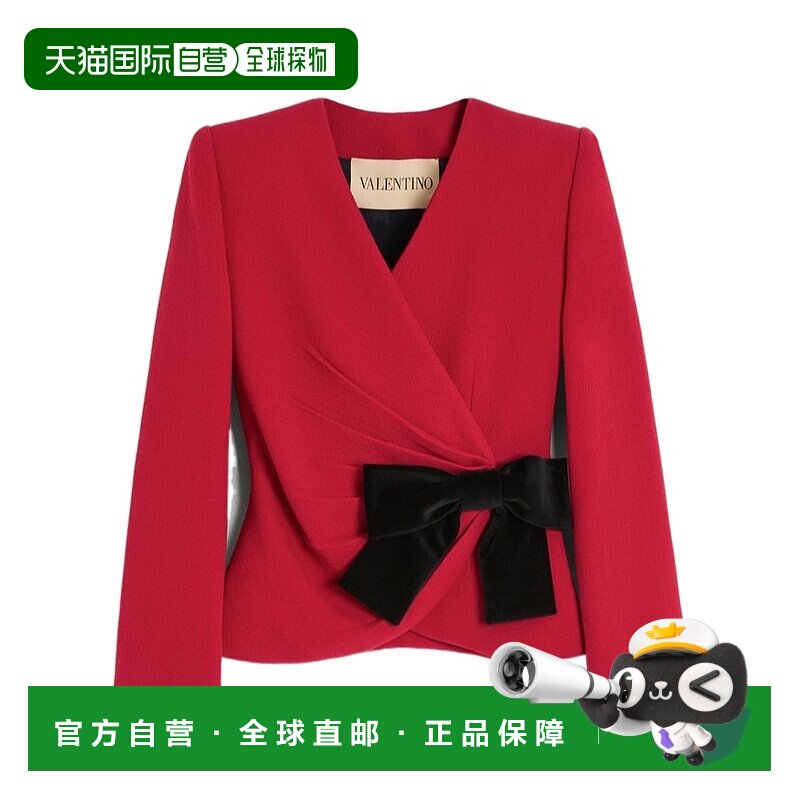 VALENTINO 女士西服 BCE5209Q09QK AW2025 红色外套西装