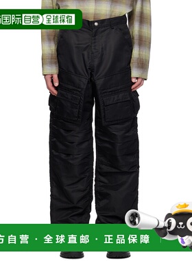 1h可退 潮奢 Andersson Bell 男士 黑色口袋工装裤 apa744m