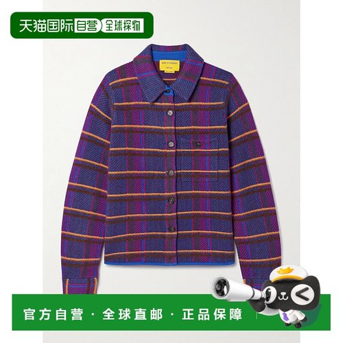 1h可退 潮奢 Guest in Residence 女士 Dylan 格纹羊绒夹克 W1301