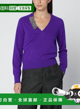 1h可退 潮奢 Dries Van Noten 德赖斯 范诺顿 女士 紫色羊绒带饰