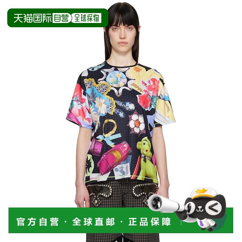 潮奢 Chopova Lowena 女士 黑色 Toy Box Oversized T 恤 2304