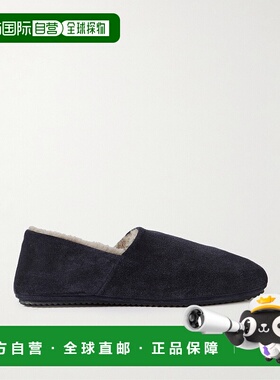 1h可退 潮奢 Mr P. 男士 Babouche 皮毛内里绒面革便鞋 MPF233042