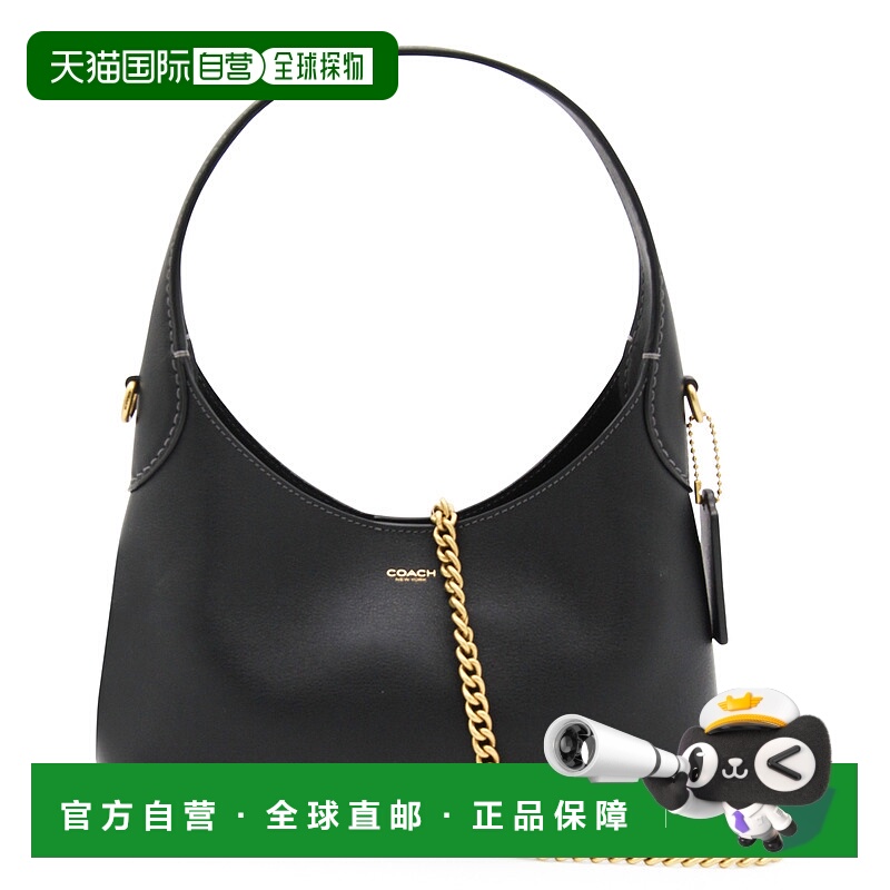 1h可退 潮奢 Coach 蔻驰 女士 BROOKLYN 23 黑色皮革肩包 CW614B4