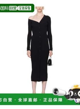 STAUD 女士连衣裙 R24F2192VNBLK AW2024 黑色 开衩细节连衣裙