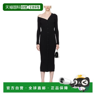 黑色 STAUD AW2024 R24F2192VNBLK 开衩细节连衣裙 女士连衣裙