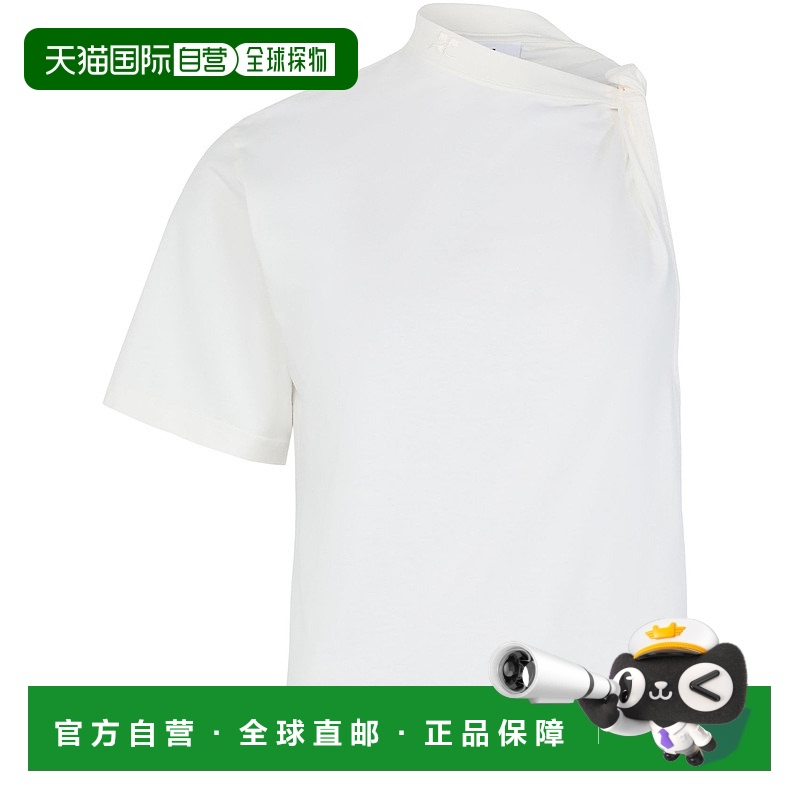 1h可退 潮奢 Courreges 女士 扭纹不对称T恤  舒适时尚