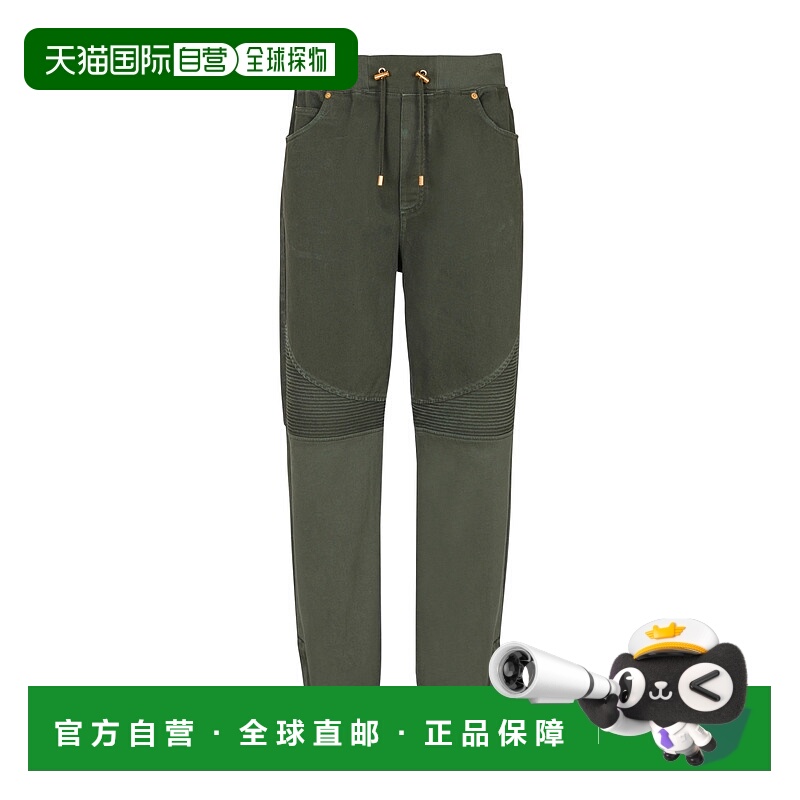 1h可退 BALMAIN 男士休闲裤 EH1MD045DF437CW SS2025 军绿色