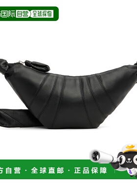 1h可退 潮奢 Lemaire 男士 黑色小号 Croissant 单肩包 BG0003LL0