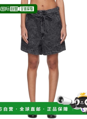 1h可退 潮奢 ISABEL MARANT 女士 黑色 Ipolyte 短裤 24PSH0095FA