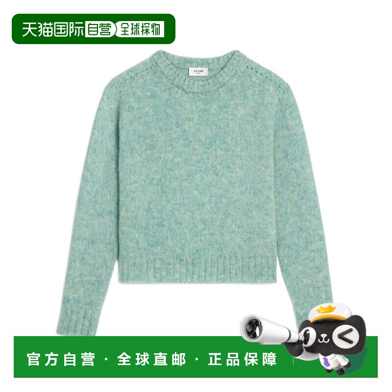 CELINE 女士针织衫 RY0KO090429IM SS2026 绿色 圆领长袖毛衣