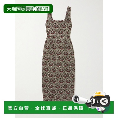 1h可退 潮奢 Simkhai 女士 Ravenna 金属感提花中长连衣裙 625118