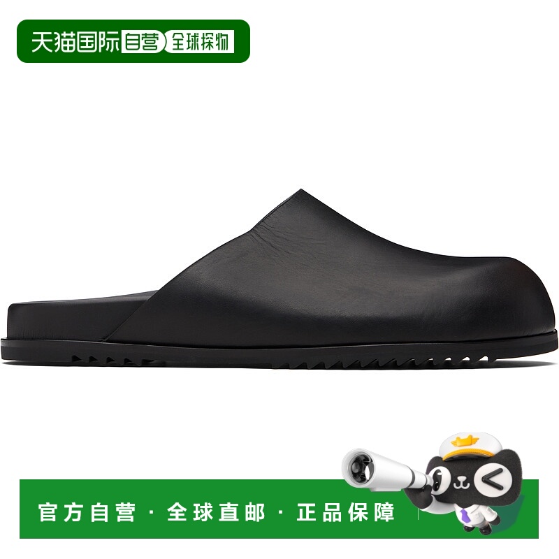 1h可退 RICK OWENS 男士拖鞋 RU02E1809LGE09 AW2025 黑色