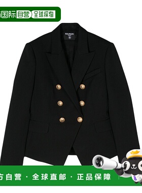 BALMAIN 女士西服 CF1SG008WB080PA CO 黑色外套西装