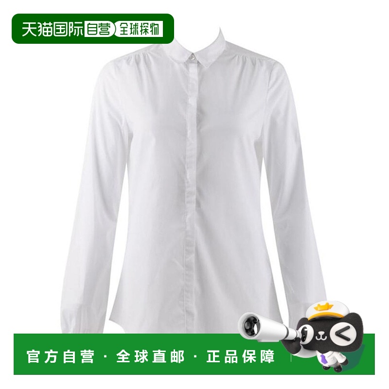 BURBERRY 女士衬衫 39565071 AW2021 白色 搭扣长袖衬衫