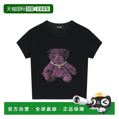 WE11DONE 女士T恤 WDTT025754WBK SS2025 黑色 短袖T恤