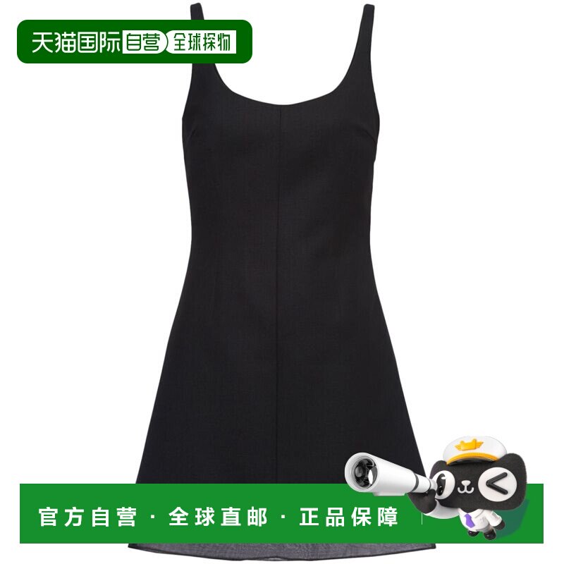 1h可退 PRADA 女士连衣裙 P3L46SOOO132TF0002-0 SS2025 黑色丝绸
