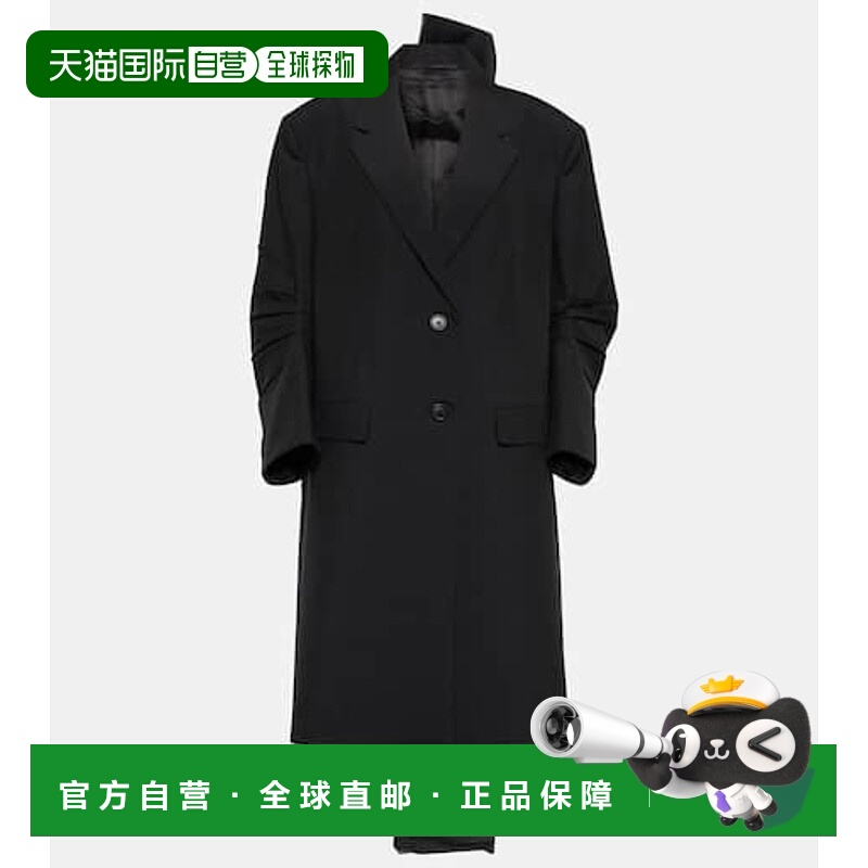 1h可退 潮奢 Prada 普拉达 女士 蝴蝶结装饰马海毛大衣