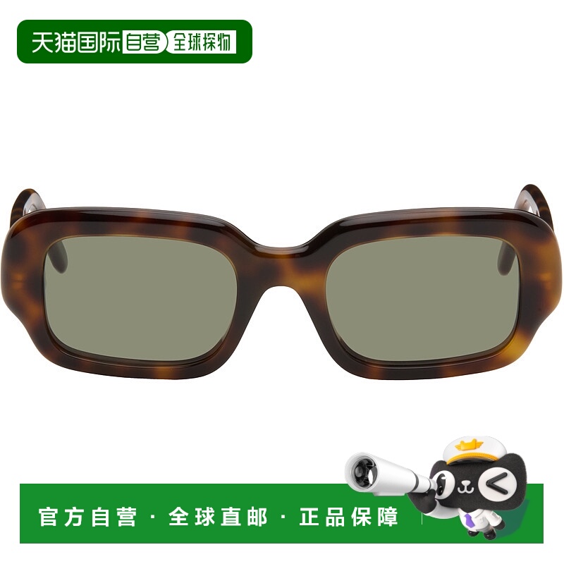 1h可退 潮奢 LOEWE 罗意威 女士 棕色 Rectangular Slim 太阳镜 L