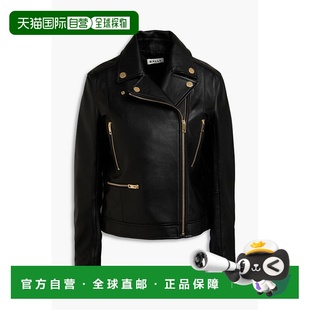 1h可退 潮奢 Bally 巴利 女士 皮革骑士夹克 WOU09IPE100皮衣