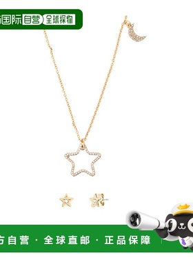 COACH 女士项链 518490GLD110 SS2025 金色 星星耳钉和项链两件装