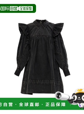 GANNI 女士连衣裙 A103012511084099 SS2026 黑色 Ruffled dress