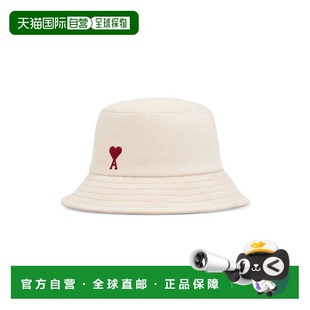 Ami Paris 男士帽子 UHA246DE0039136 CO 白色 Cotton bucket hat