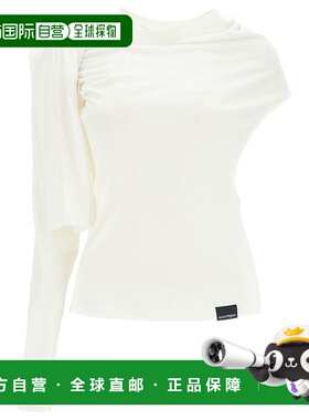 1h可退 潮奢 Courreges 女士 ASYMETRIQUE 露肩 T 恤 424JTS154JS