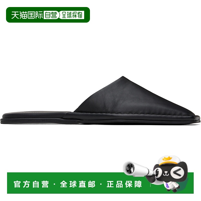 1h可退 潮奢 ST.AGNI 女士 黑色 Soft Square Toe 穆勒鞋 R25104B