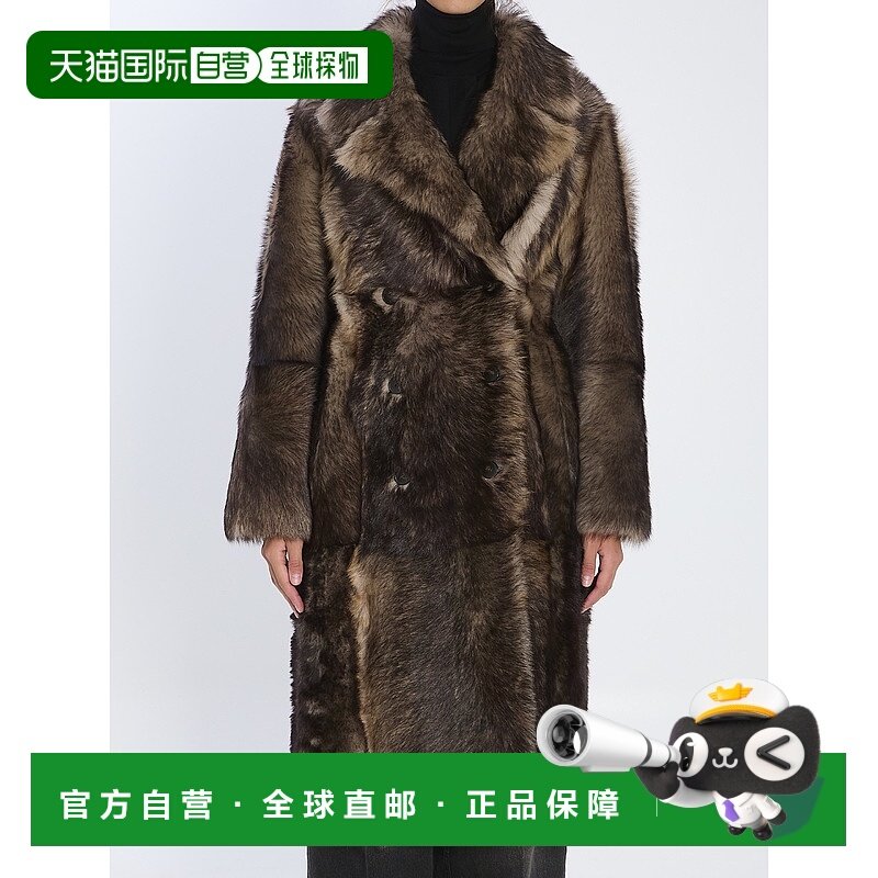 1h可退 潮奢 YVES SALOMON 女士 羔羊毛大衣 26WYM63105TS0X