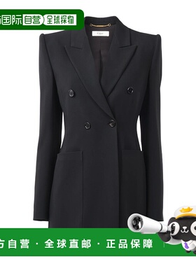CHLOÉ 女士外套 CH25AVE30263001 AW2025 黑色 双排扣西装外套