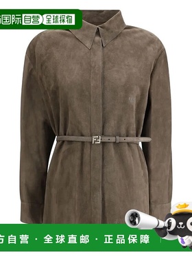 FENDI 女士衬衫 FPT668AVRG16 AW2025 灰色 Fendi Suede Shirt Wi